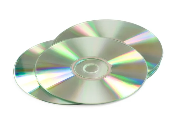Três CD 's isolados no branco — Fotografia de Stock