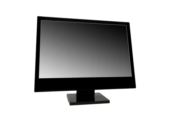 Černý lcd monitor, samostatný — Stock fotografie