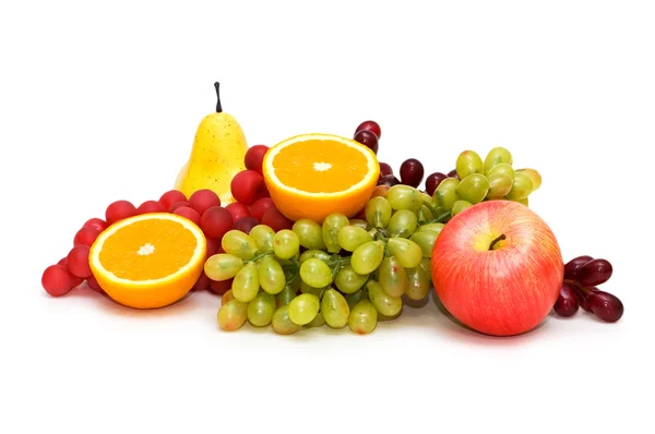 Various fruits isolated on the white — Stock Photo, Image
