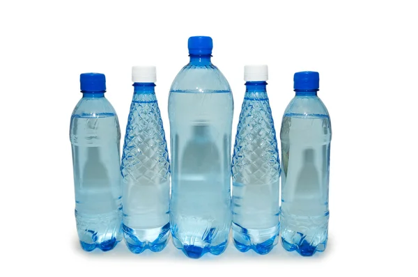 Water bottles isolated on the white — Stock Photo, Image