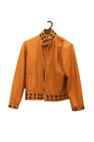 オレンジ色のジャケット、白で隔離されます。 — ストック写真