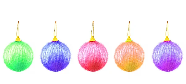 Різдвяні кульки різних кольорів — стокове фото