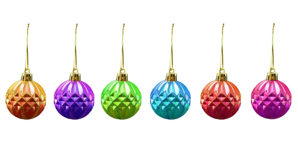 Χριστούγεννα μπάλες διαφόρων χρωμάτων — Φωτογραφία Αρχείου