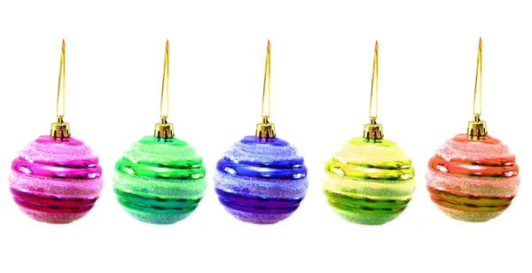 Vánoční koule různých barev — Stock fotografie