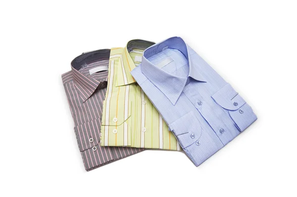 Striped shirts isolated on the white — Stock Photo, Image