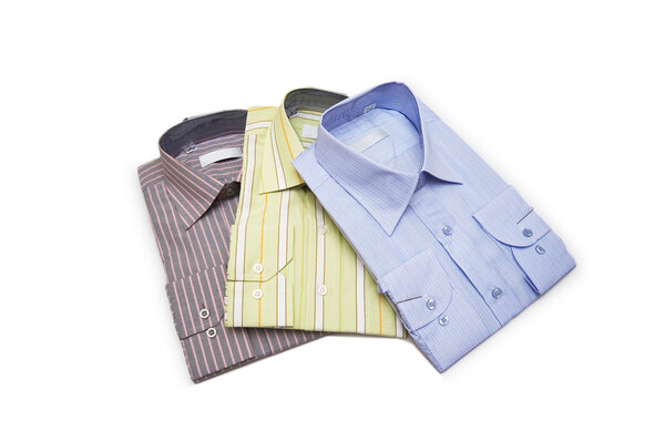 Striped shirts isolated on the white
