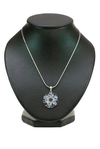 Diamantový náhrdelník, samostatný — Stock fotografie