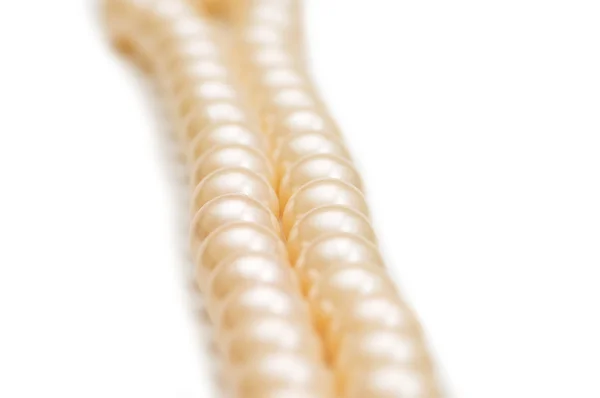 Pärlhalsband på vit — Stockfoto