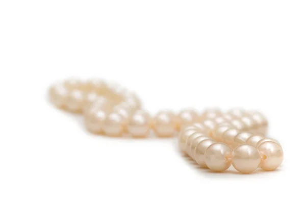 Pearl necklace on white — Stock Photo, Image