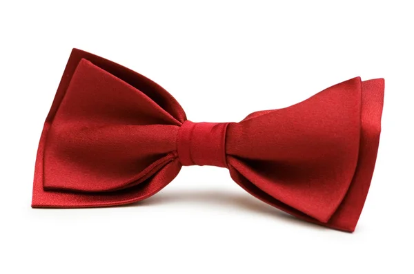 Красный галстук бабочка изолирован на белом — стоковое фото