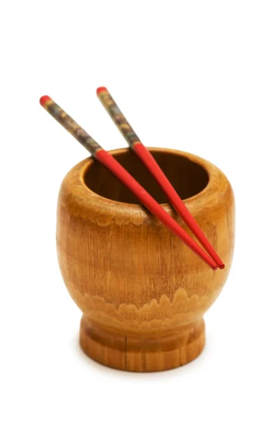 Chopsticks e tigela — Fotografia de Stock
