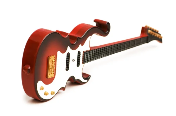 Rocková kytara izolovaných na bílém — Stock fotografie