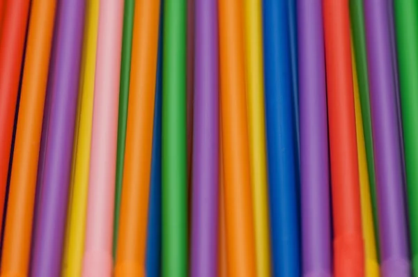 Drinking straws of many bright colors — Stock Photo, Image