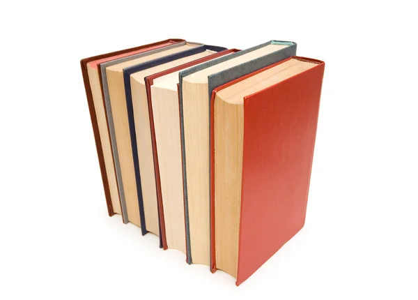 Różnych książek na białym tle — Zdjęcie stockowe