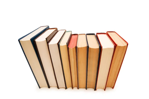 Row of books isolated — Stock Photo, Image