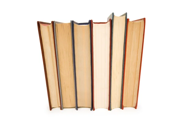 Vários livros isolados sobre o branco — Fotografia de Stock