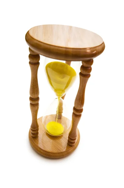Дерев'яні Пісочний годинник, ізольовані — стокове фото