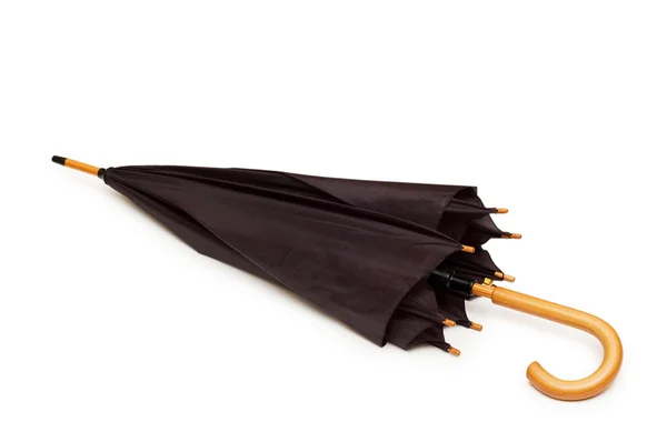 Чорний парасолька, ізольовані — стокове фото