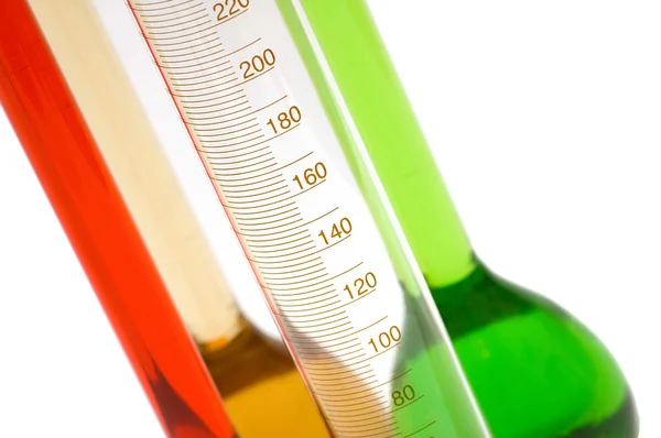Measuring glass and retorts — Stock Photo, Image