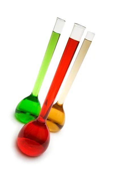 Vari tubi colorati isolati — Foto Stock