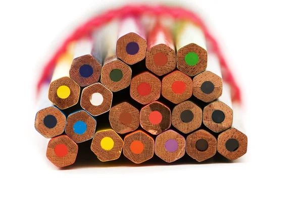 Lots of pencils isolated on the white — Stock Photo, Image