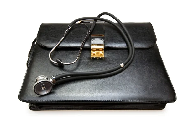 Doktorların çalışmasıyla stetoskop — Stok fotoğraf