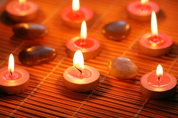 Kaarsen voor aromatherapie sessie — Stockfoto