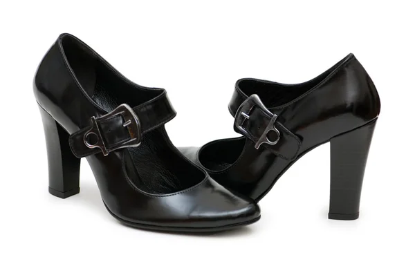 Schwarze Schuhe isoliert auf dem weißen — Stockfoto