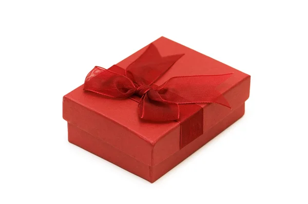 Caja de regalo aislada en el blanco —  Fotos de Stock