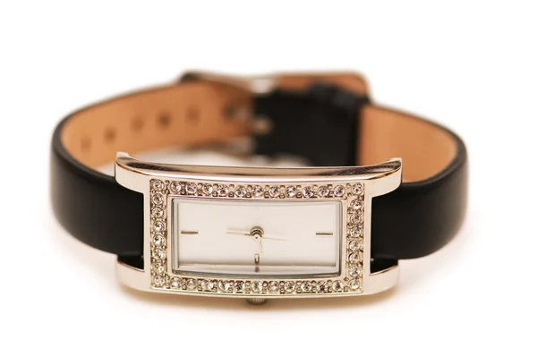 Reloj de mano con diamantes aislados — Foto de Stock