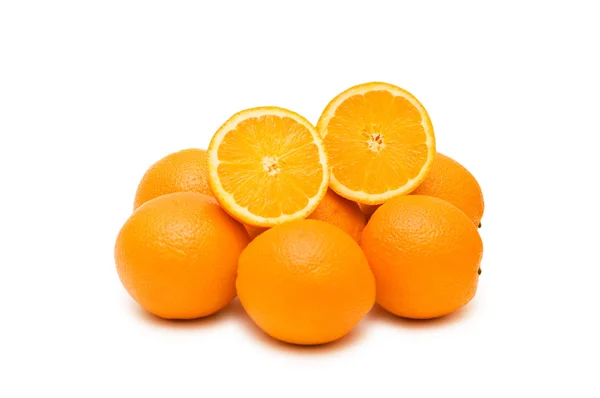 많은 오렌지는 흰색 절연 — 스톡 사진