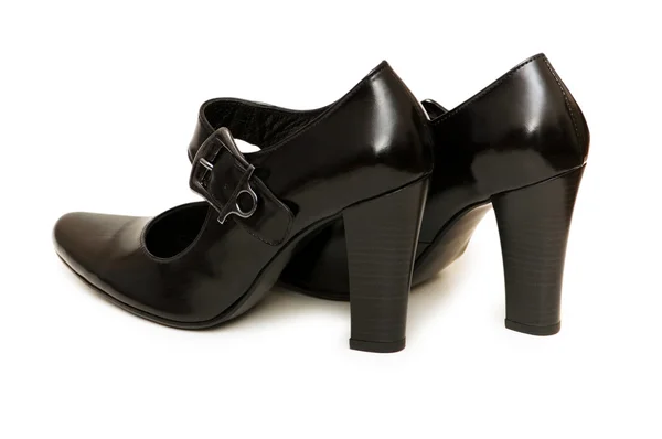 Par de sapatos pretos isolados — Fotografia de Stock