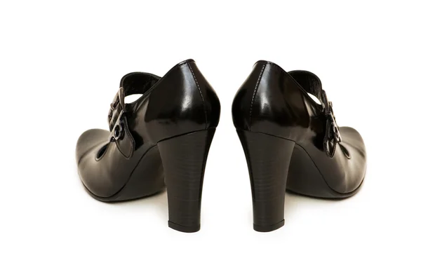 Černá žena boty, samostatný — Stock fotografie