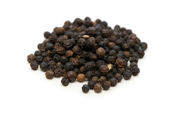 Black pepper isolated on the white — Stock Photo, Image