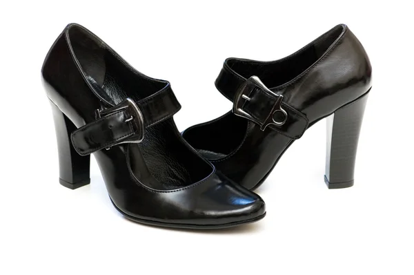 分離された黒の靴のペア — ストック写真