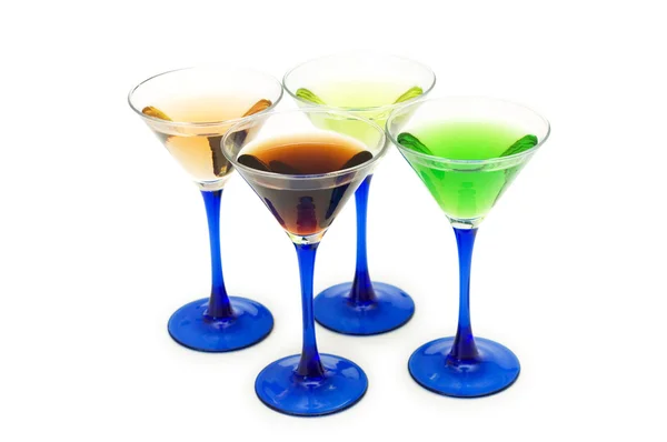 Vari cocktail isolati — Foto Stock