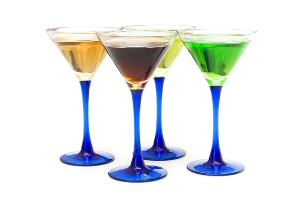 Verschiedene Cocktails isoliert — Stockfoto