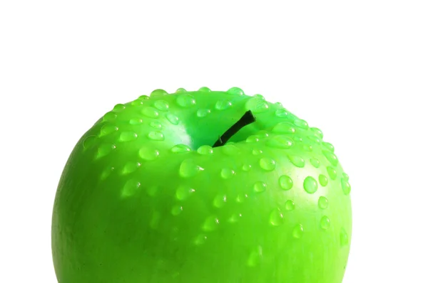 Яблуко з краплями води ізольовано — стокове фото