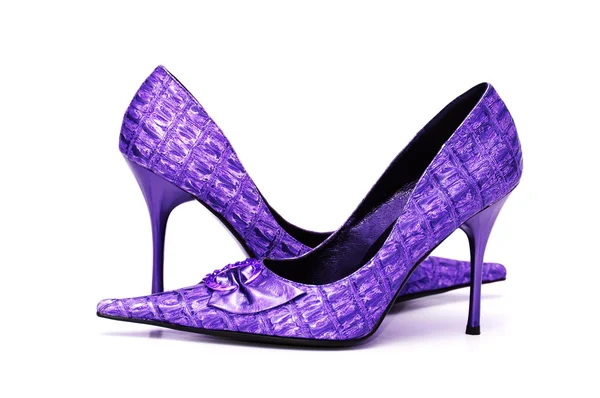 Lesklé ženské boty, samostatný — Stock fotografie