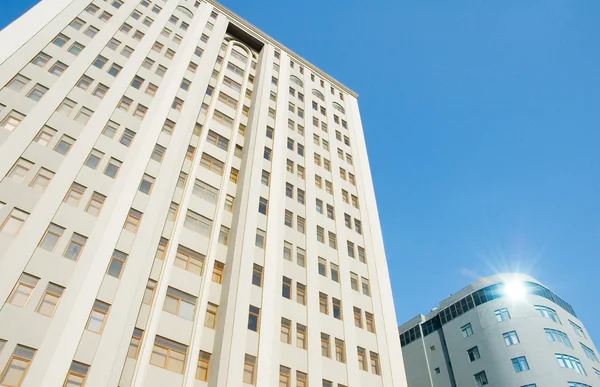 stock image Modern office buildings on bright day