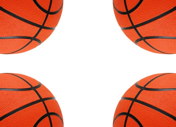 Pomarańczowy koszykówki na białym tle — Zdjęcie stockowe