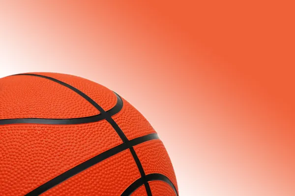 Basketball on the gradient orange ss — Stock Photo, Image