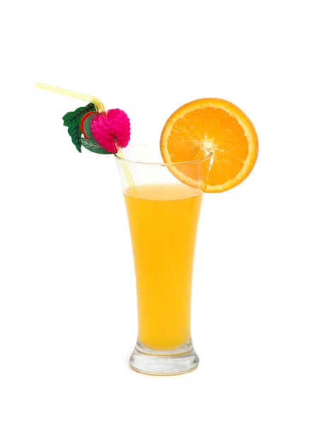 Orange juice isolated on the white — Stock Photo, Image