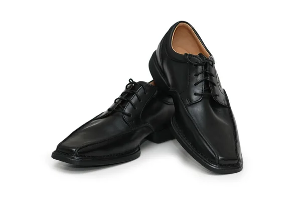 Paar schwarze Schuhe isoliert — Stockfoto