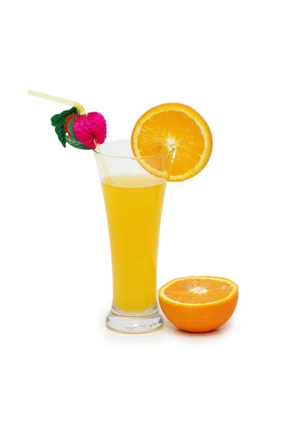 오렌지와 고립 된 주스 — 스톡 사진