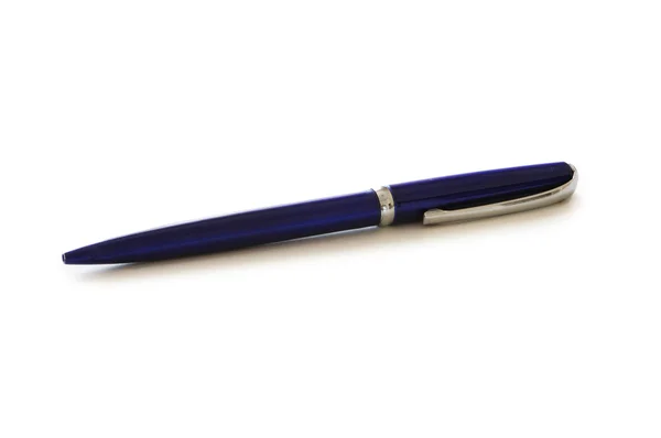 Голубая ручка изолирована на белом — стоковое фото