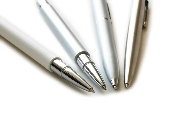 Various pens isolated on the white — Stock Photo, Image