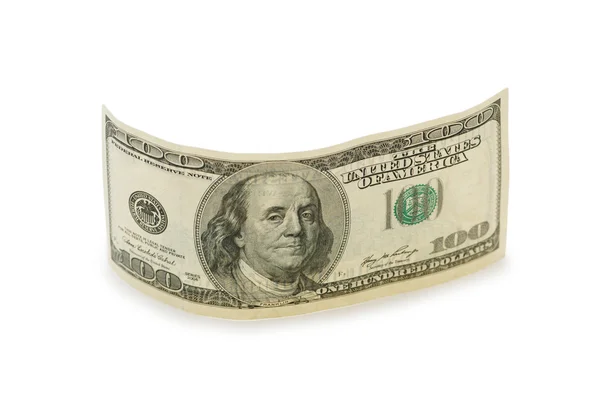 Hundred dollar banknote isolated — Stock Photo, Image