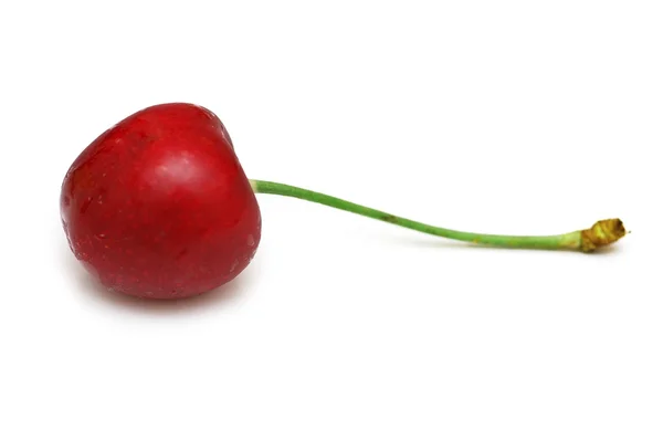 Cereja vermelha isolada no branco — Fotografia de Stock