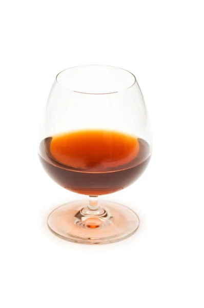 Glas rött vin isolerade — Stockfoto